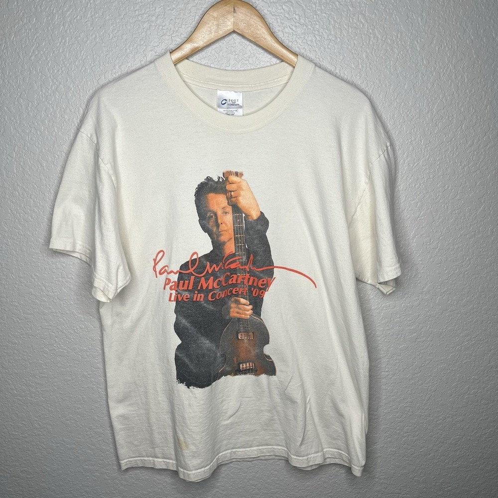 Vintage Paul McCartney Beatles Concert Shirt 09' 2009 Double Sided Large NYC - Picture 1 of 7